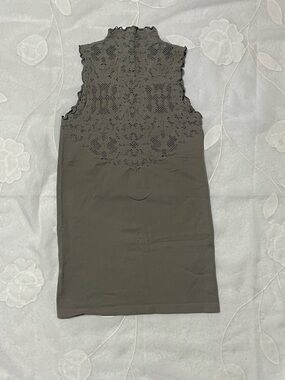 Intimately by Free People Sleeveless cut out Yoke Camisole in Olive